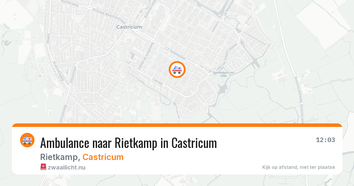Ambulance naar Rietkamp in Castricum — 30 mrt 2026
