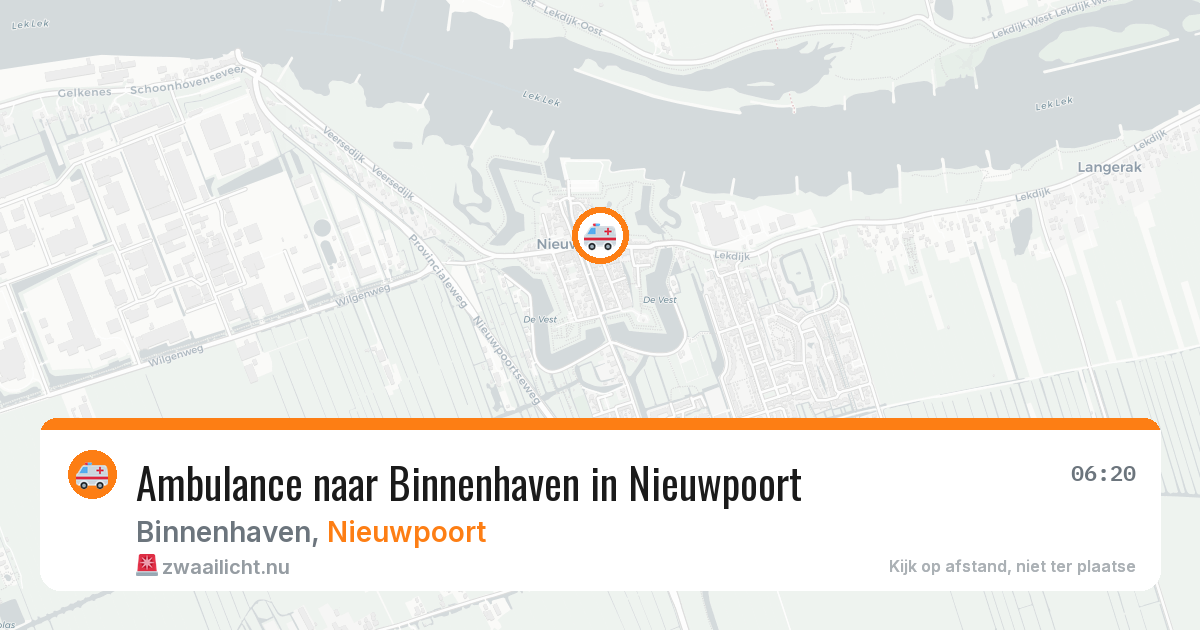 Ambulance naar Binnenhaven in Nieuwpoort — 21 jul 2026