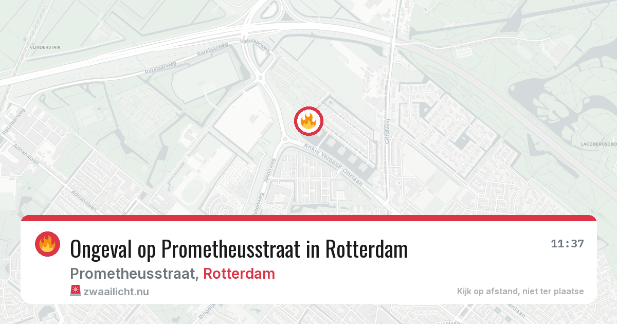 Ongeval op Prometheusstraat in Rotterdam — 21 mei 2026
