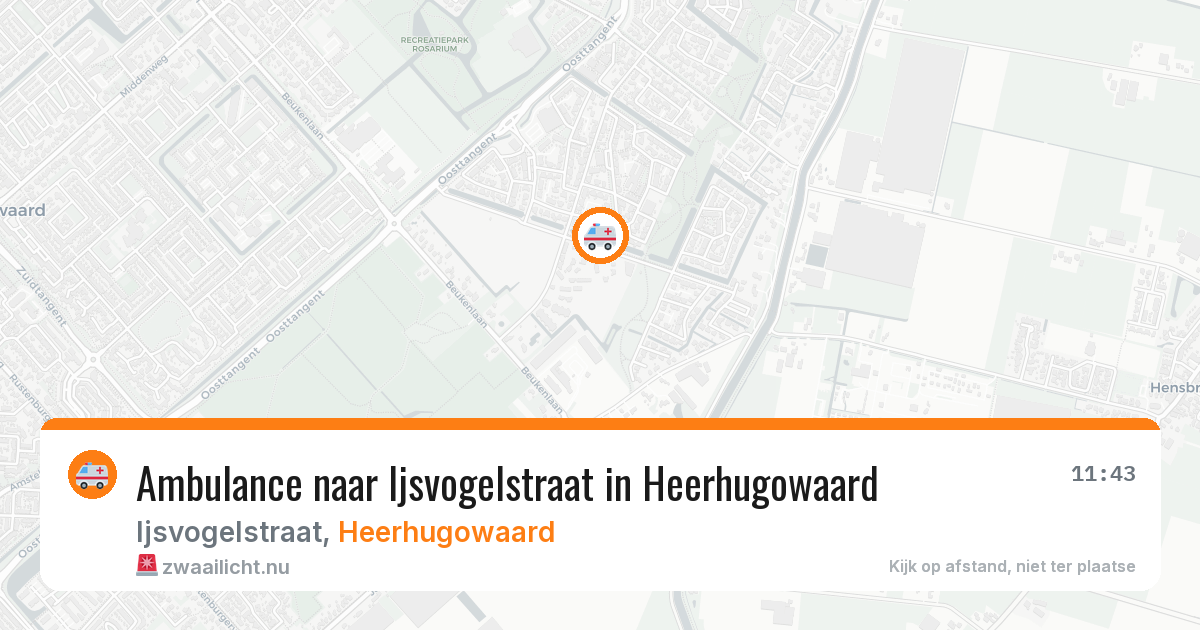 Ambulance naar Ijsvogelstraat in Heerhugowaard — 14 jul 2026