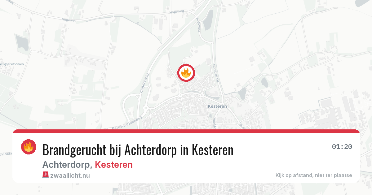 Brandgerucht bij Achterdorp in Kesteren — 4 mei 2026