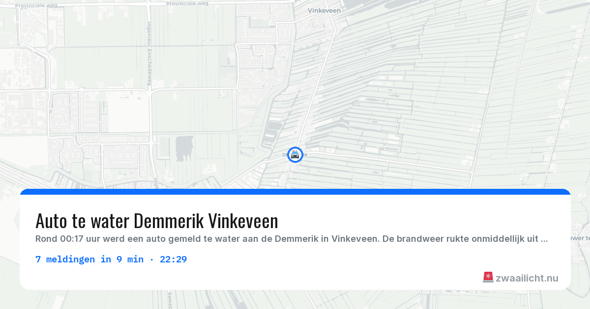 Kaart van de activiteitspiek bij Vinkeveen
