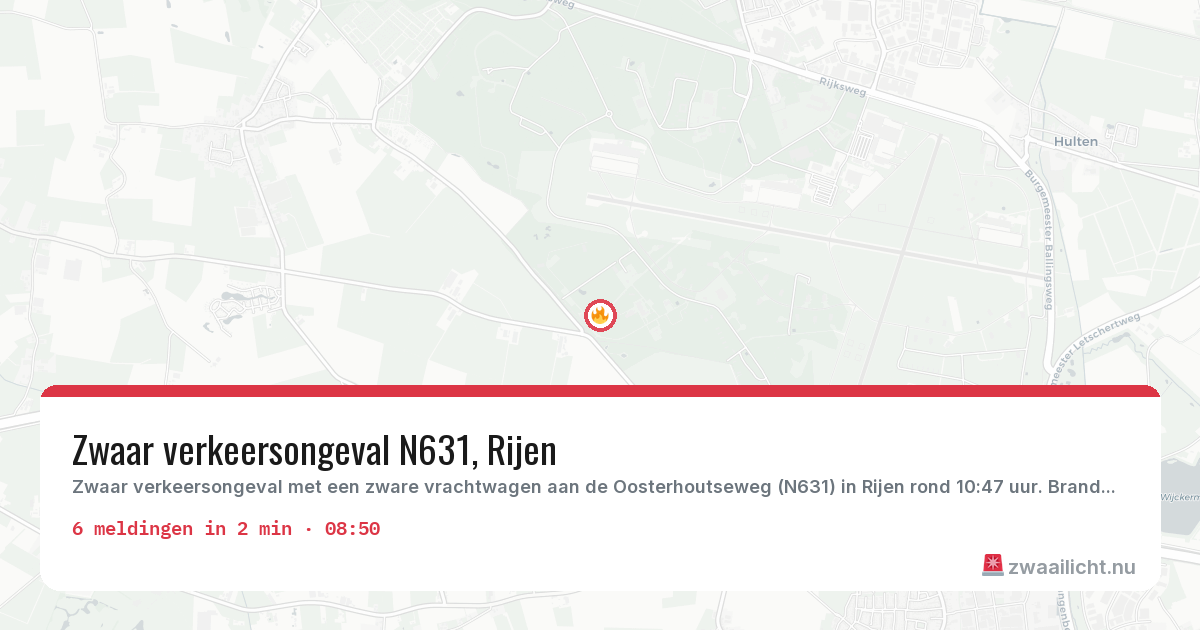 Kaart van de activiteitspiek bij Rijen