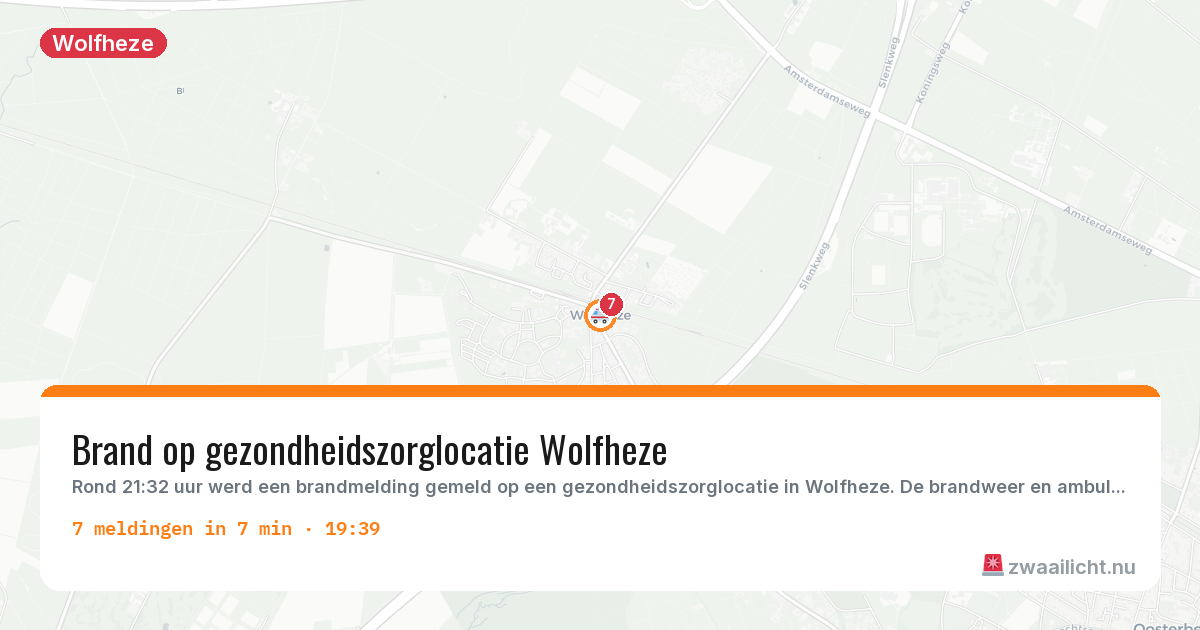 Kaart van de activiteitspiek bij Wolfheze