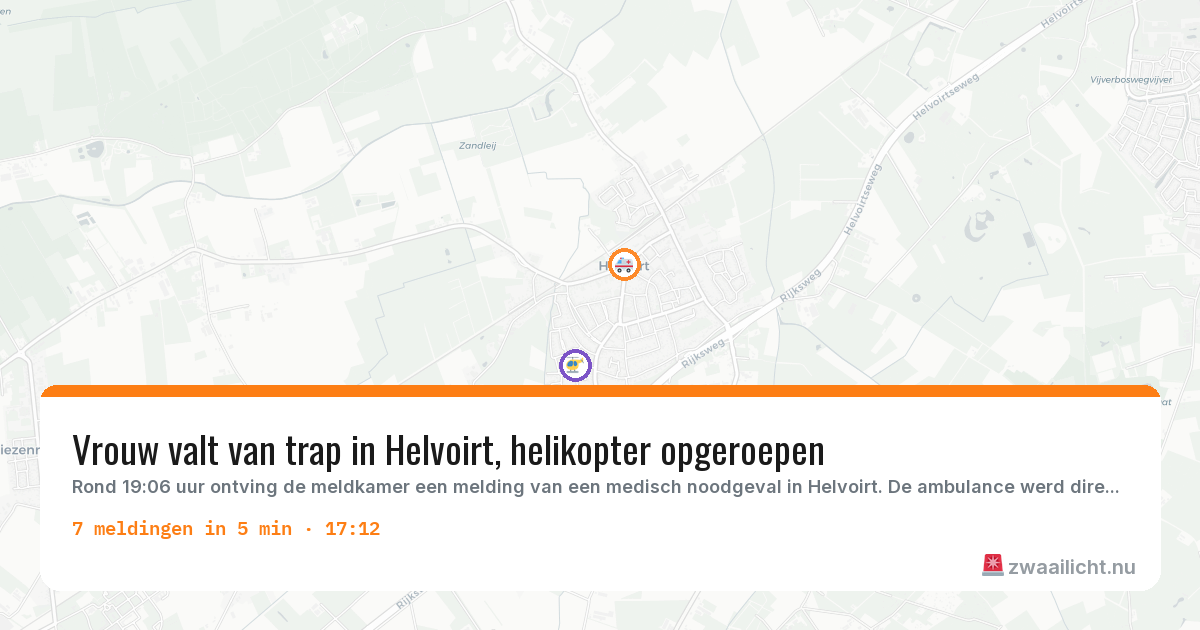 Kaart van de activiteitspiek bij Helvoirt