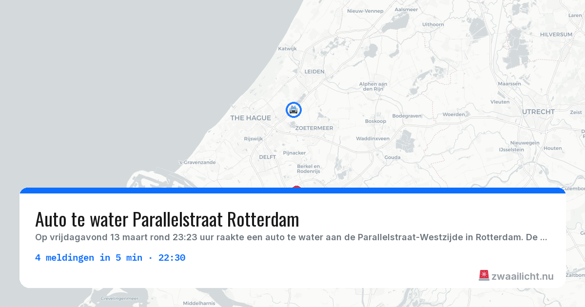 Kaart van de activiteitspiek bij Politie
