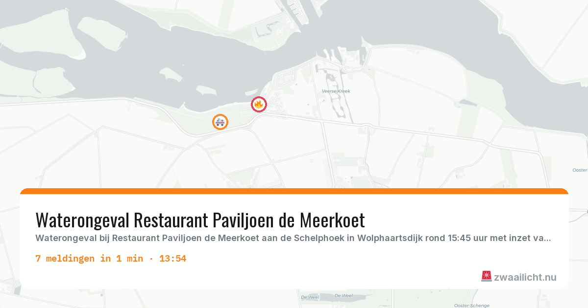 Kaart van de activiteitspiek bij Wolphaartsdijk