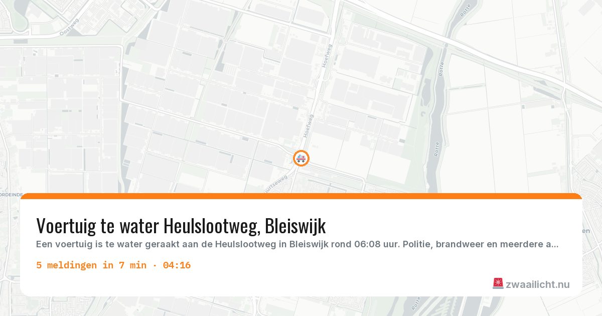Kaart van de activiteitspiek bij Bleiswijk