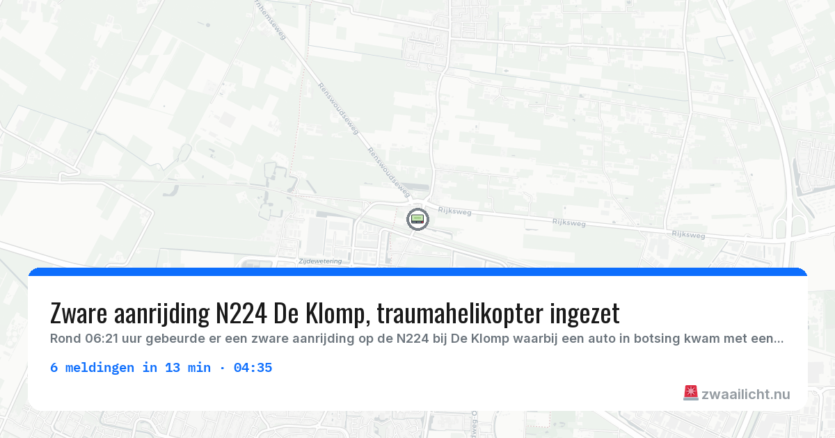 Kaart van de activiteitspiek bij De Klomp