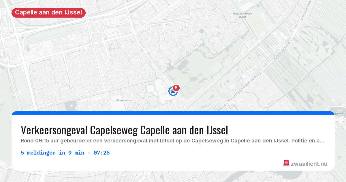 Kaart van de activiteitspiek bij Capelle aan den IJssel