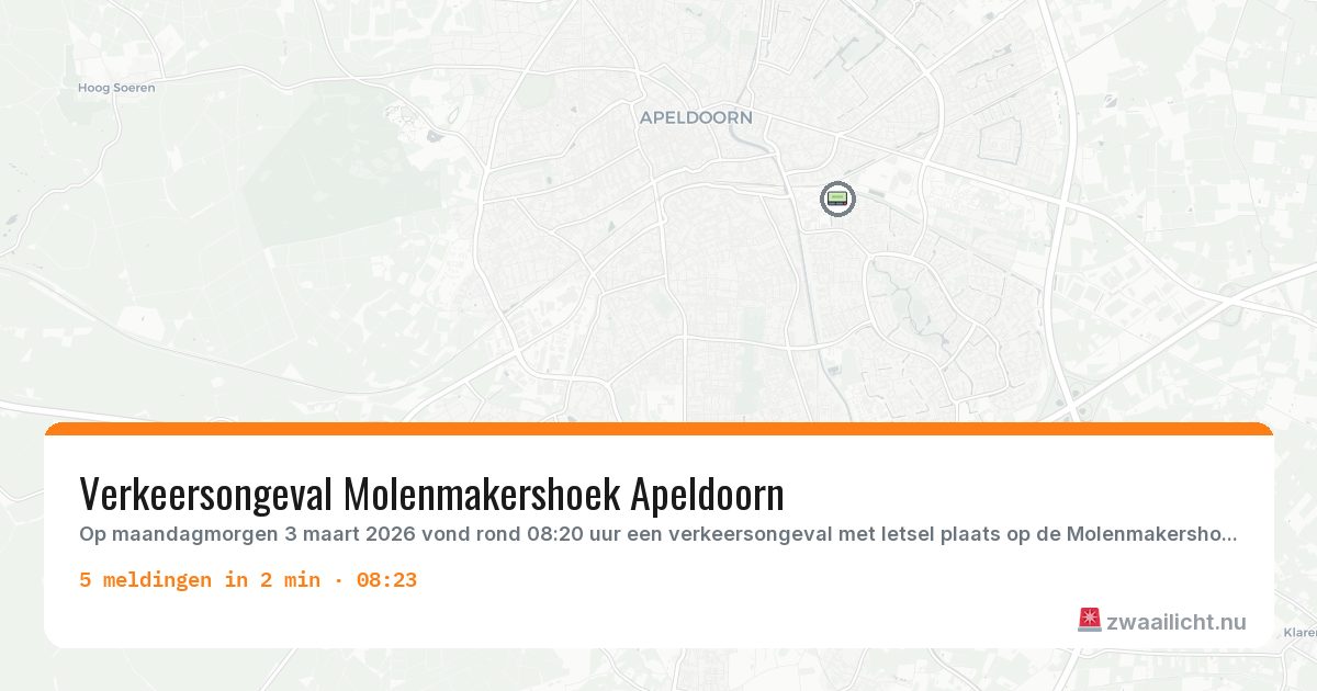 Kaart van de activiteitspiek bij Apeldoorn