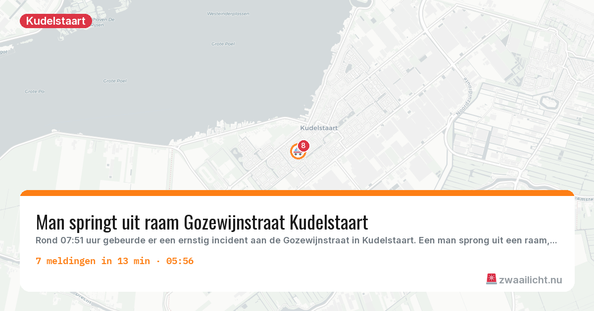 Kaart van de activiteitspiek bij Kudelstaart
