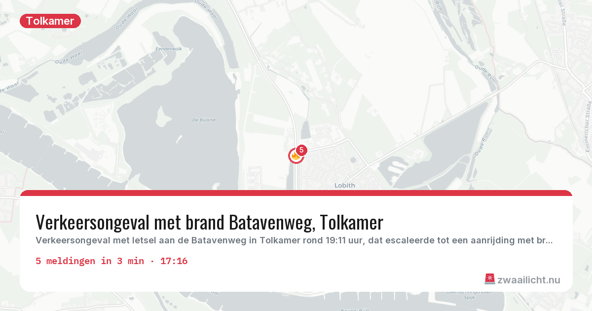 Kaart van de activiteitspiek bij Tolkamer