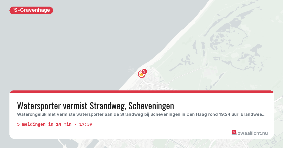 Kaart van de activiteitspiek bij 'S-Gravenhage