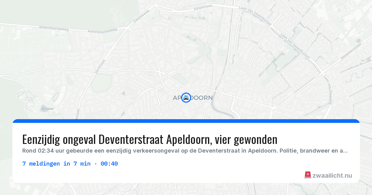 Kaart van de activiteitspiek bij Apeldoorn