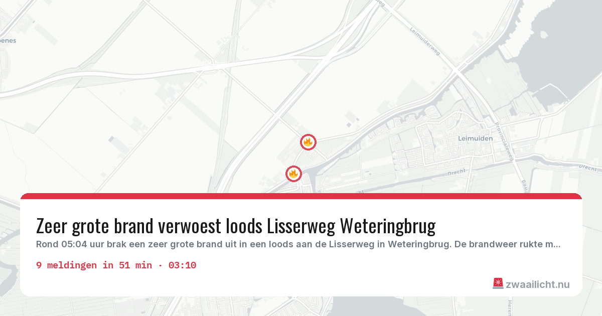 Kaart van de activiteitspiek bij Weteringbrug