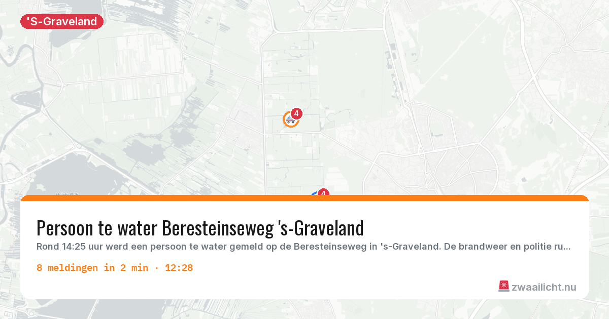 Kaart van de activiteitspiek bij 'S-Graveland