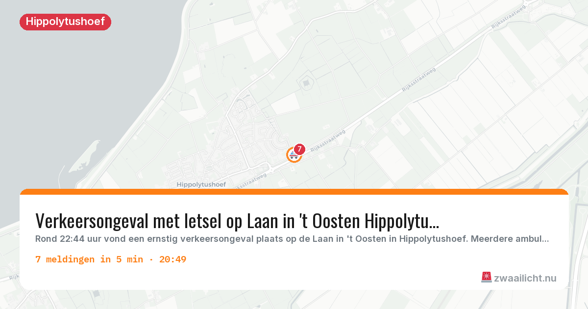 Kaart van de activiteitspiek bij Hippolytushoef
