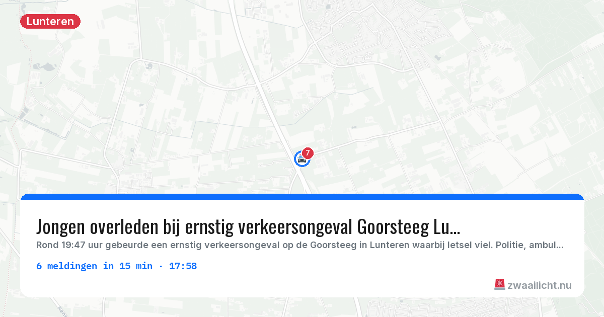 Kaart van de activiteitspiek bij Lunteren