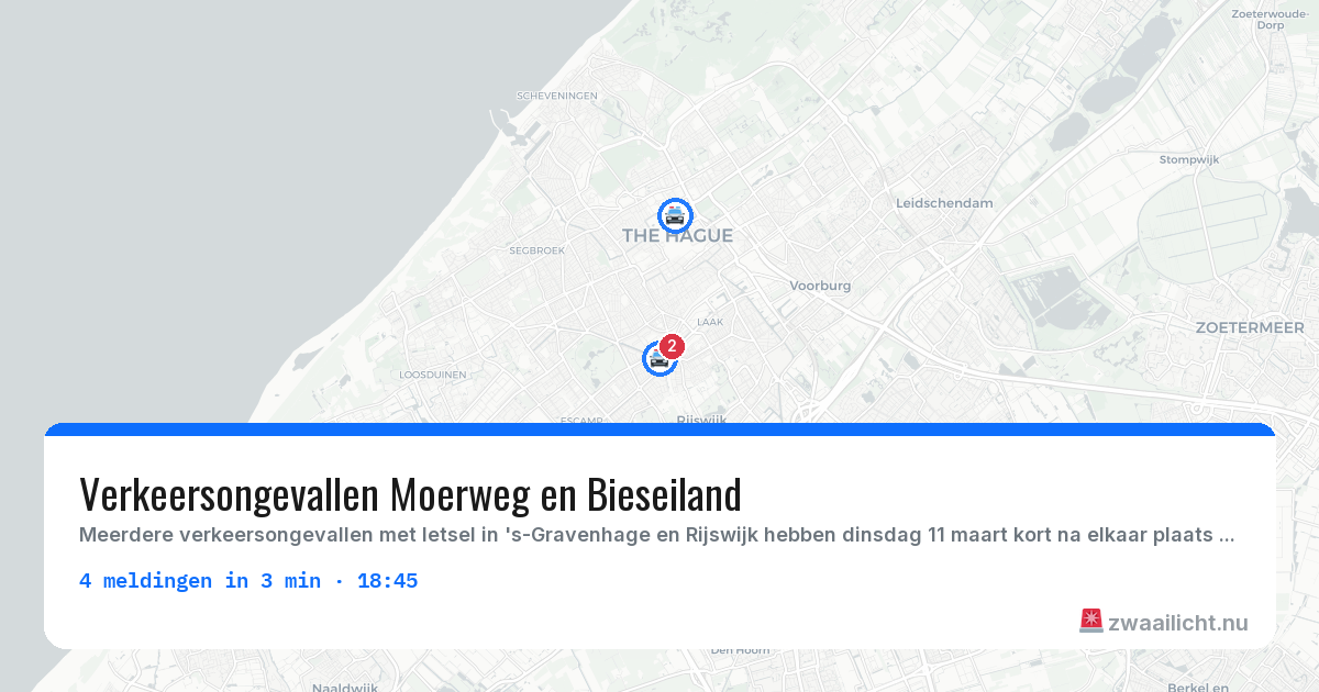 Kaart van de activiteitspiek bij Politie