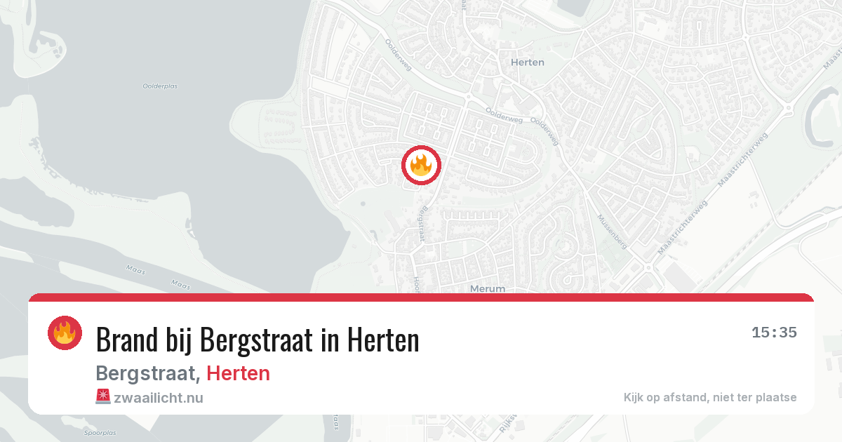 Brand bij Bergstraat in Herten — 21 jul 2026