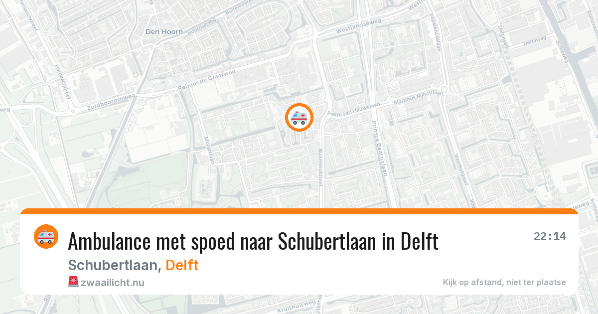 Ambulance met spoed naar Schubertlaan in Delft — 17 apr 2026
