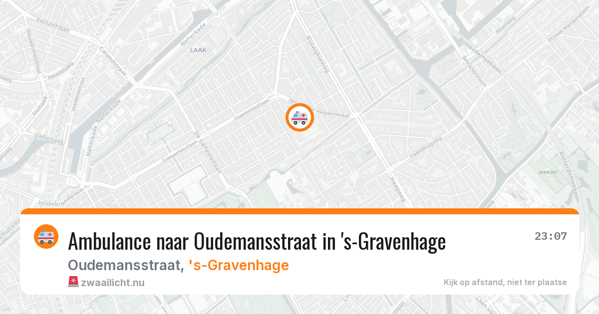 Ambulance naar Oudemansstraat in 's-Gravenhage — 10 jul 2026
