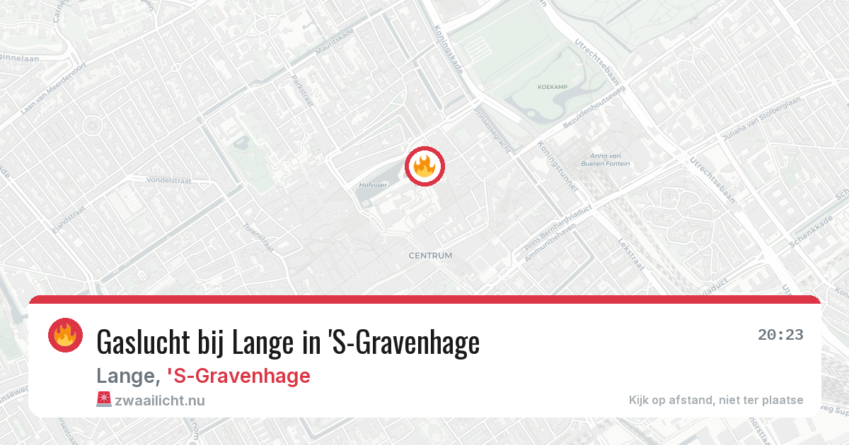 Gaslucht bij Lange in 'S-Gravenhage — 21 jul 2026