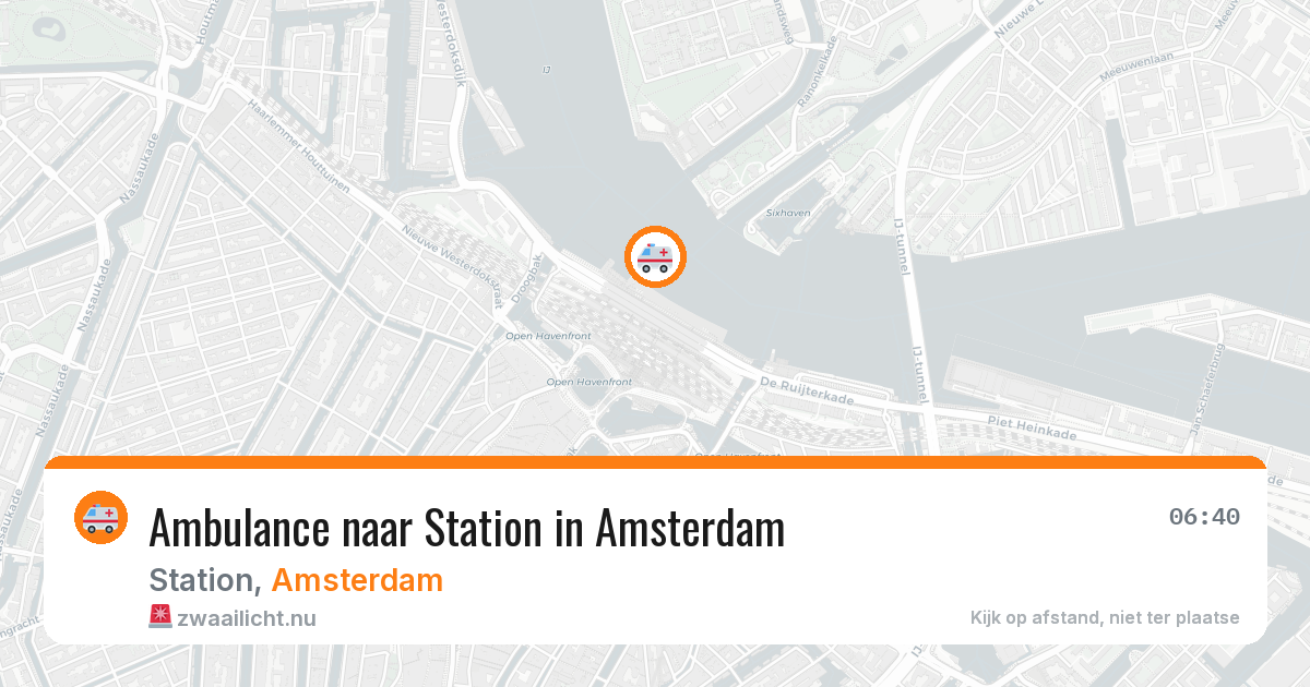 Ambulance naar Station in Amsterdam — 23 mei 2026