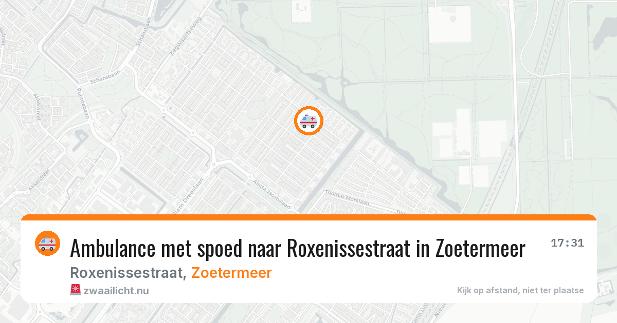 Ambulance met spoed naar Roxenissestraat in Zoetermeer — 23 jan 2026
