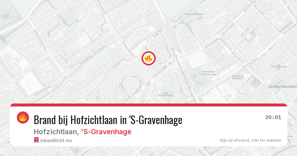 Brand bij Hofzichtlaan in 'S-Gravenhage — 18 mrt 2026