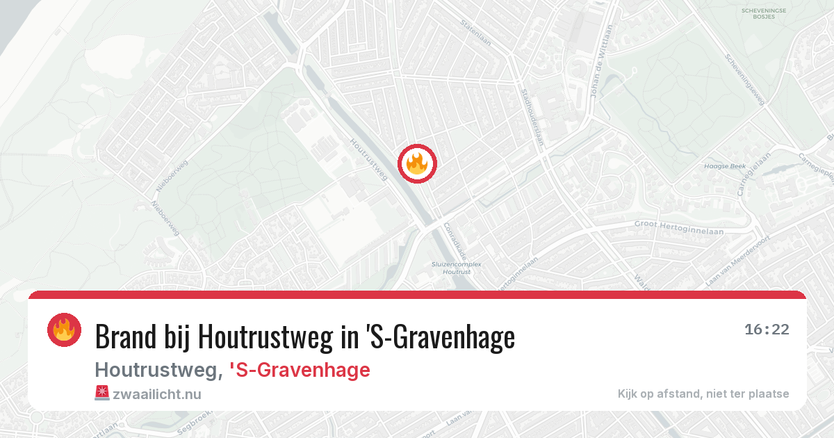 Brand bij Houtrustweg in 'S-Gravenhage — 27 apr 2026