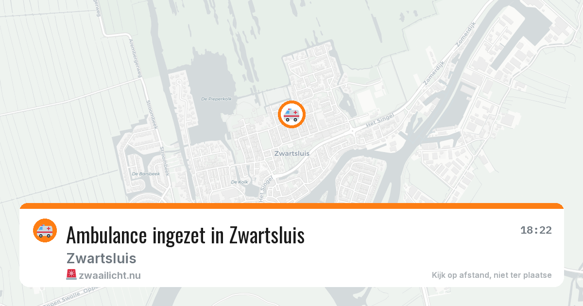 Ambulance ingezet in Zwartsluis — 13 jul 2026