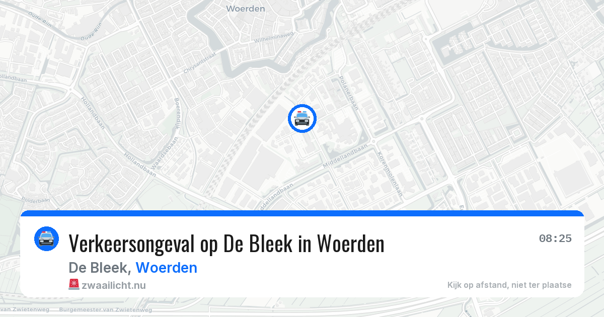 Verkeersongeval op De Bleek in Woerden — 7 apr 2026