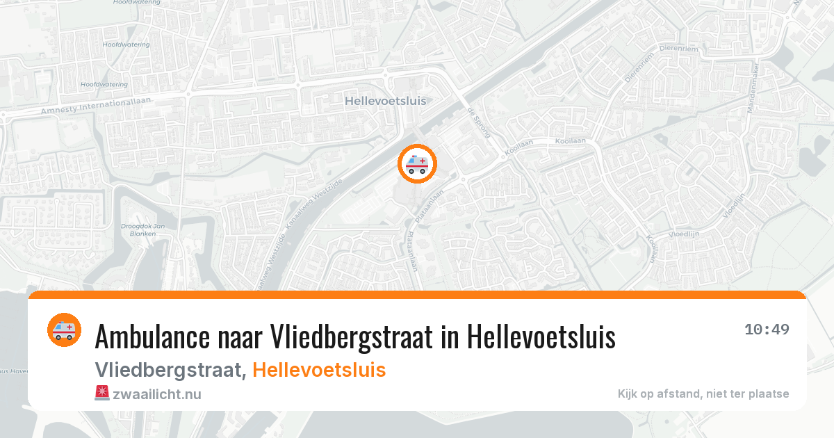 Ambulance naar Vliedbergstraat in Hellevoetsluis — 13 jul 2026