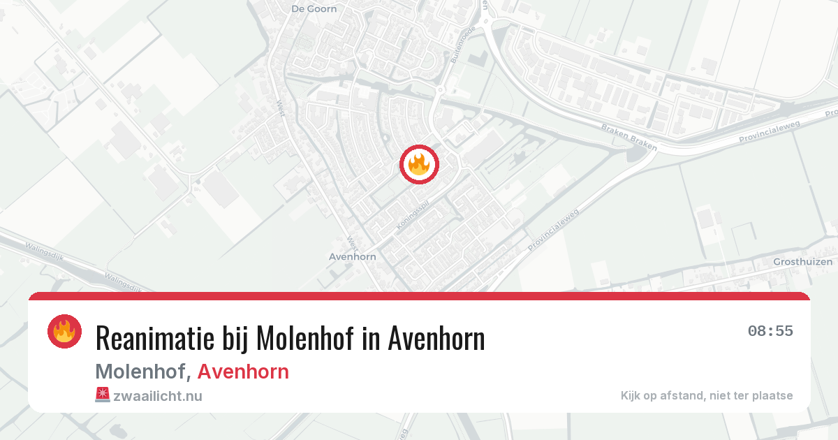 Reanimatie bij Molenhof in Avenhorn — 13 jul 2026