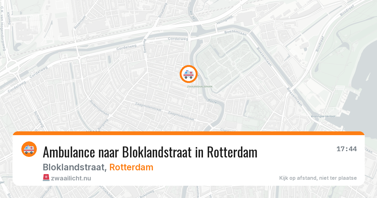Ambulance naar Bloklandstraat in Rotterdam — 23 mrt 2026