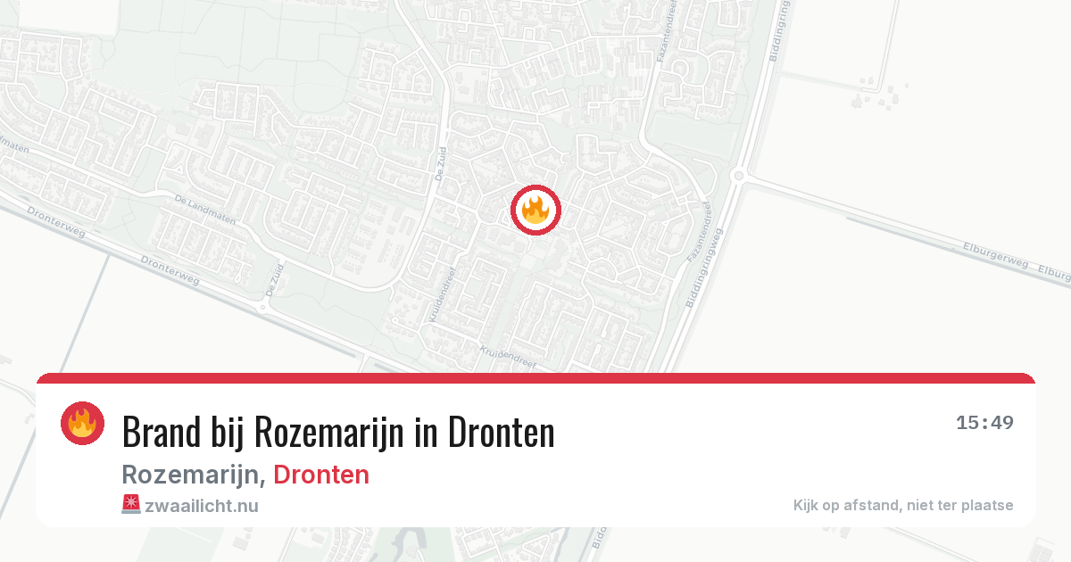 Brand bij Rozemarijn in Dronten — 20 apr 2026