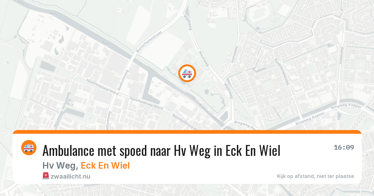 Ambulance met spoed naar Hv Weg in Eck En Wiel — 22 mrt 2026