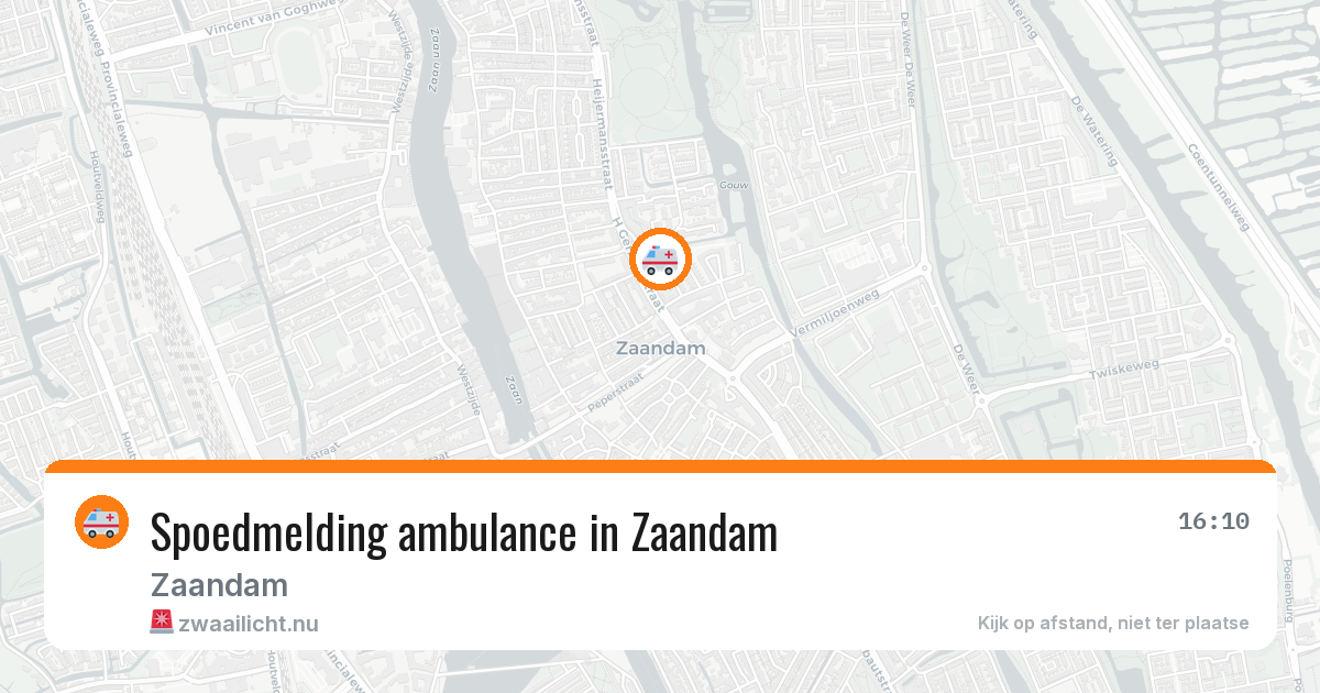 Spoedmelding ambulance in Zaandam — 20 jul 2026