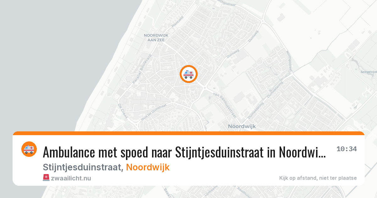 Ambulance met spoed naar Stijntjesduinstraat in Noordwijk — 6 mrt 2026