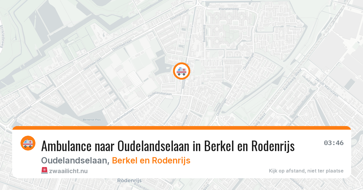 Ambulance naar Oudelandselaan in Berkel en Rodenrijs — 13 jul 2026