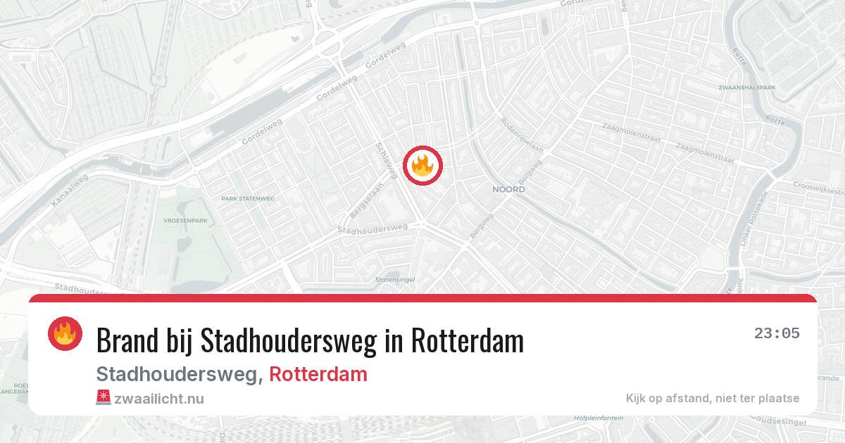 Brand bij Stadhoudersweg in Rotterdam — 3 jun 2026