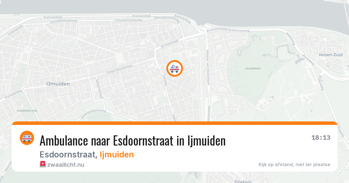 Ambulance naar Esdoornstraat in Ijmuiden — 16 mrt 2026
