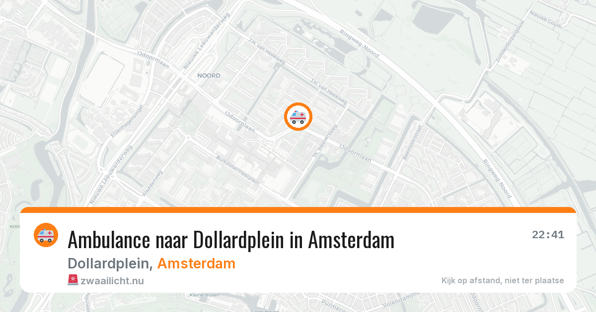 Ambulance naar Dollardplein in Amsterdam — 5 apr 2026