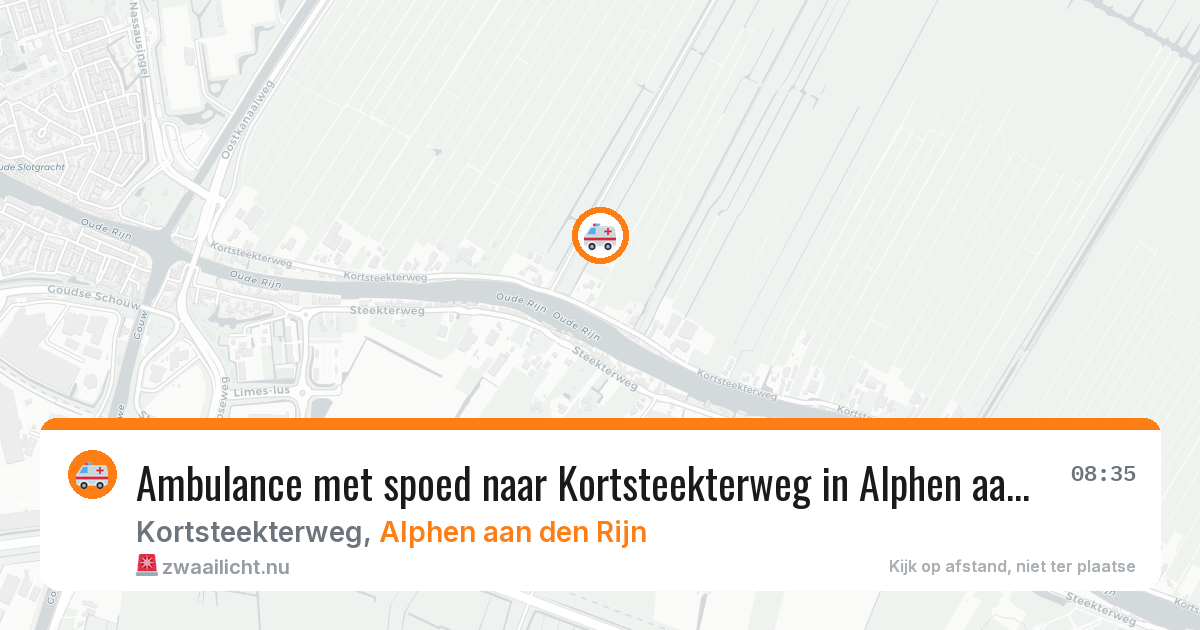 Ambulance met spoed naar Kortsteekterweg in Alphen aan den Rijn — 9 feb 2026