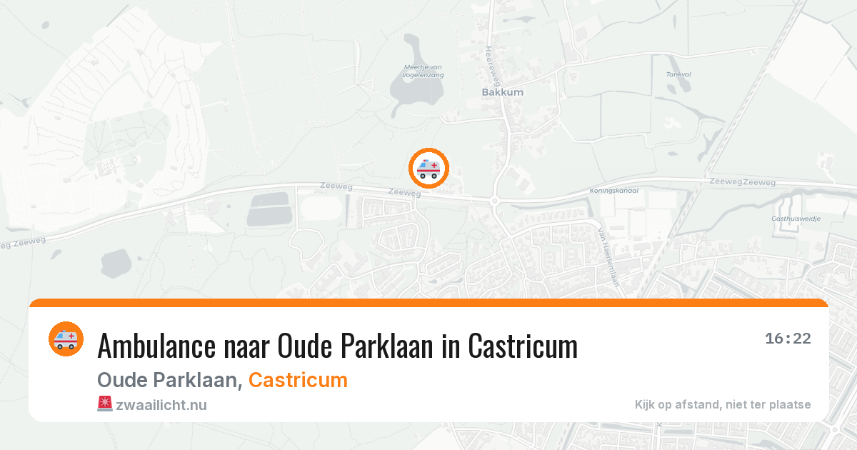 Ambulance naar Oude Parklaan in Castricum — 19 mei 2026