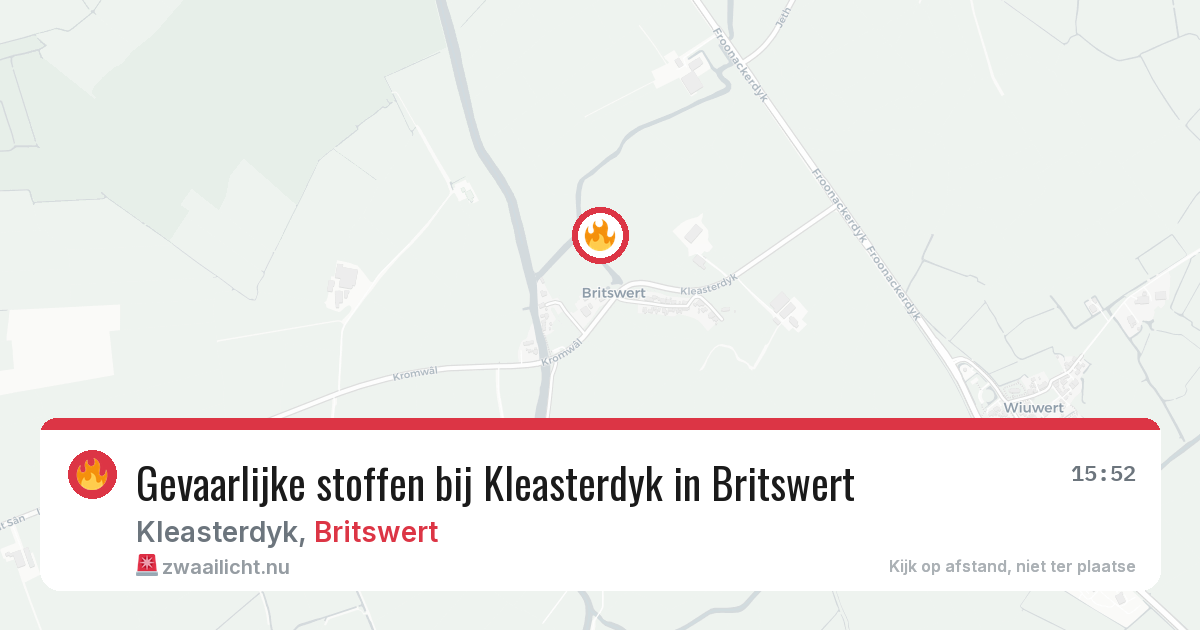 Gevaarlijke stoffen bij Kleasterdyk in Britswert — 3 jun 2026