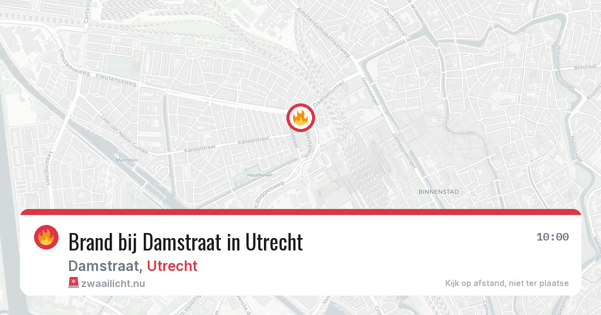 Brand bij Damstraat in Utrecht — 27 mei 2026