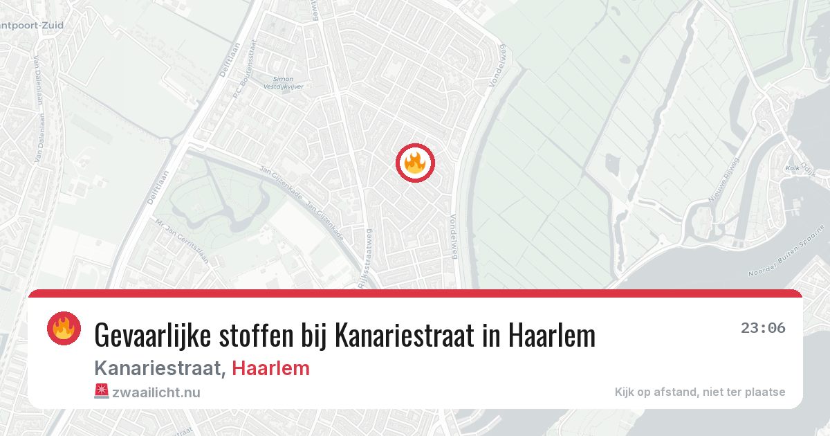 Gevaarlijke stoffen bij Kanariestraat in Haarlem — 29 mei 2026